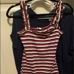 Stripped tank top body suit